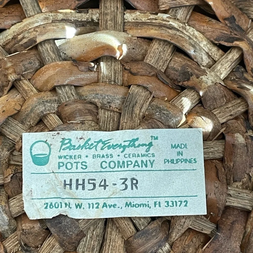 Basket Everything Brand. Vintage from the 70’s. Bamboo Handle